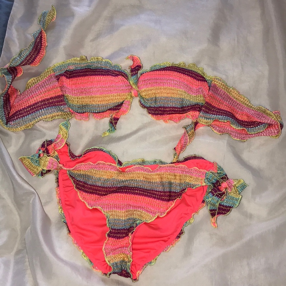 Victoria’s Secret multicolor striped bikini